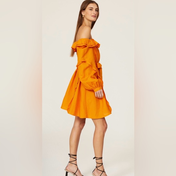 Marissa Webb x RTR Orange Dress Sz 10 Medium - Picture 3 of 5